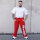 Brachial Sporthose "Gym" rot/weiß