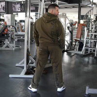Brachial Tracksuit Trousers "Gym" military green/black L