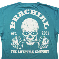 Brachial T-Shirt "Hungry" adria blue/white 2XL