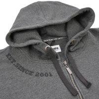 Brachial Zip-Hoody "Gym" dunkelgrau melounge/schwarz