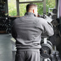 Brachial Zip-Sweater "Gym" dunkelgrau melounge/schwarz