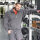Brachial Zip-Sweater "Gym" dunkelgrau melounge/schwarz