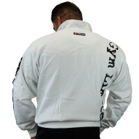 Brachial Zip-Sweater "Gym" weiß/schwarz
