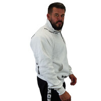 Brachial Zip-Sweater "Gym" white/black