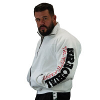 Brachial Zip-Sweater "Gym" white/black