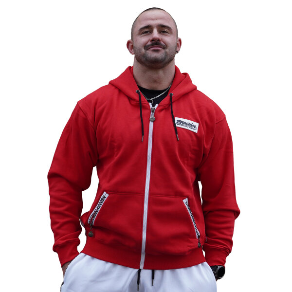 Brachial Zip-Hoody "Rude" red