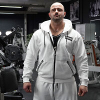 Brachial Zip-Hoody "Rude" weiß