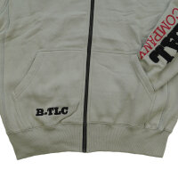 Brachial Zip-Sweater "Gym" lightgrey/black