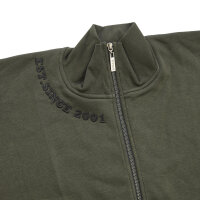 Brachial Zip-Sweater "Gym" dark mocca/schwarz