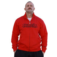 Brachial Zip-Sweater "Gain" rot
