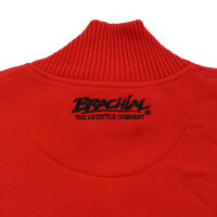 Brachial Zip-Sweater "Gain" rot