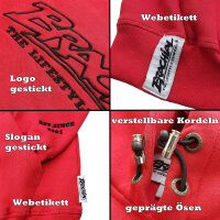 Brachial Zip-Sweater "Gain" red