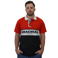 Brachial Polo-Shirt "Nautic" rot/schwarz