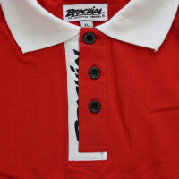 Brachial Polo-Shirt "Nautic" rot/schwarz