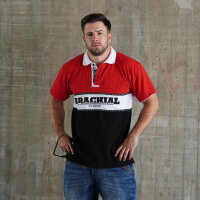 Brachial Polo-Shirt "Nautic" rot/schwarz
