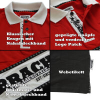 Brachial Polo-Shirt "Nautic" rot/schwarz