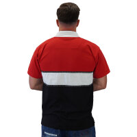 Brachial Polo-Shirt "Nautic" rot/schwarz