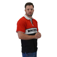 Brachial Polo-Shirt "Nautic" rot/schwarz
