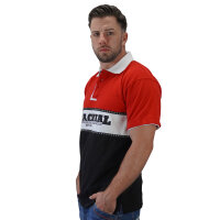 Brachial Polo-Shirt "Nautic" rot/schwarz