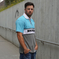Brachial Polo-Shirt "Nautic" blau/grau