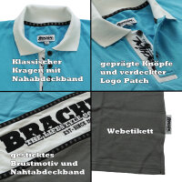 Brachial Polo-Shirt "Nautic" blau/grau