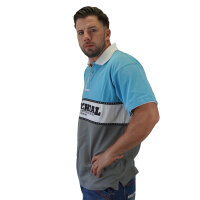 Brachial Polo-Shirt "Nautic" blau/grau