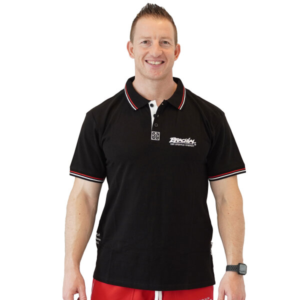 Brachial Polo-Shirt "Sunrise" schwarz