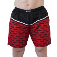 Brachial Badehose "Groove" schwarz/rot