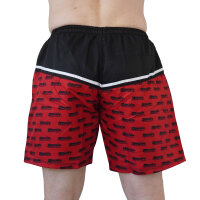 Brachial Badehose "Groove" schwarz/rot