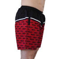 Brachial Badehose "Groove" schwarz/rot