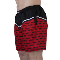 Brachial Badehose "Groove" schwarz/rot
