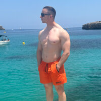 Brachial Badehose "Wave" orange