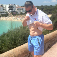 Brachial Badehose "Wave" blau