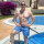 Brachial Badehose "Wave" blau