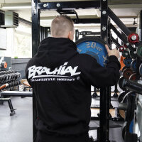 Brachial Zip-Hoody "HDZC-reed" schwarz/weiß